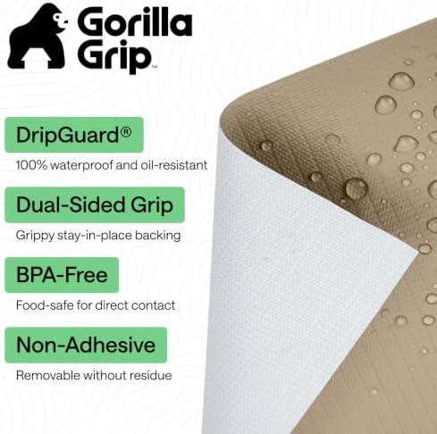GORILLA GRIP Shelf Liner, Kitchen Drawer Protector, 20x240 Beige - Image 2