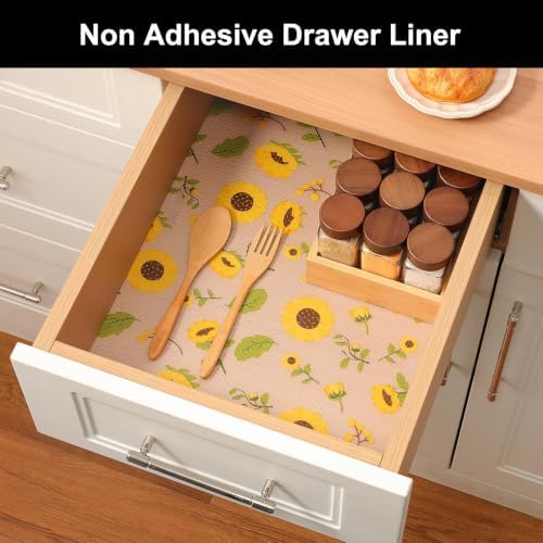 Cooyes Shelf Liner – Premium Non-Adhesive Cabinet & Drawer Liner for Kitchen – Waterproof Shelf Paper with Modern Pattern – Durable EVA Cabinet Mat – Easy to Cut （11.8" W x 120" L） - Image 2