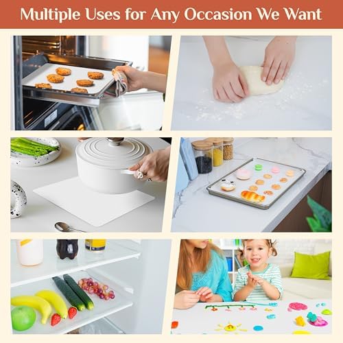 GTJ Silicone Baking Mat Roll, Reusable Baking Sheet Liners, 16 in x 6 ft | Free Cut to Size, Food-Grade, Non-Stick, Non-Slip, For Dough, Pastry, Air Fryer, Freeze Dryer, Oven Pan, Kitchen Counter - Image 6