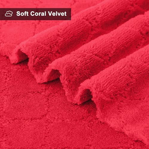 Homaxy 12 Pack Super Soft Absorbent Dish Cloths, 13" x 19", Red - Image 2
