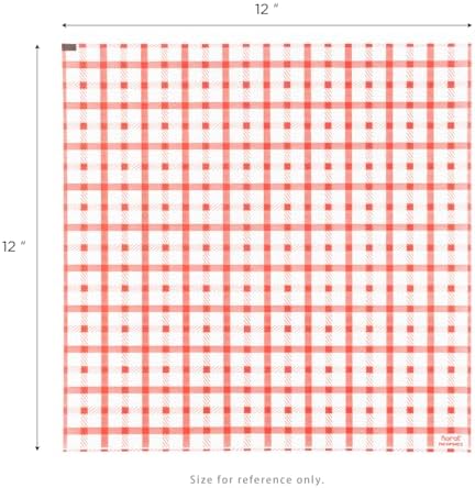Karat [5,000 ct ] 12" x 12" Deli Paper Sheets | Grease-Resistant Sandwich Wrapping Paper for Burgers, Fries, Food Baskets, Containers | Shepherd’s Red Check Pattern - Image 4