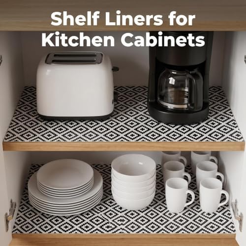 Coavas Shelf and Cabinet Liner, Easy Cut Protective (Black, 24 in x 20 ft) - Image 4
