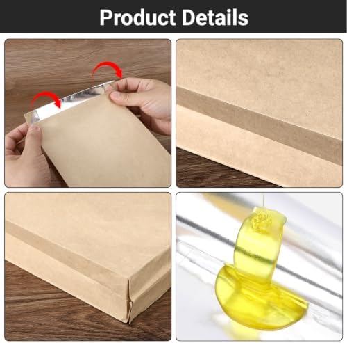 EUSOAR Foil Sandwich Bags, 400 Pcs 6.3"x10.3"x1.6" Brown Disposable Food Storage Hot Dog Wrappers Bag, Hot Sandwich Wrapping Buger Sack Serving Bag Burger BBQ Take-out Bags Grease Kitchen Bags - Image 3
