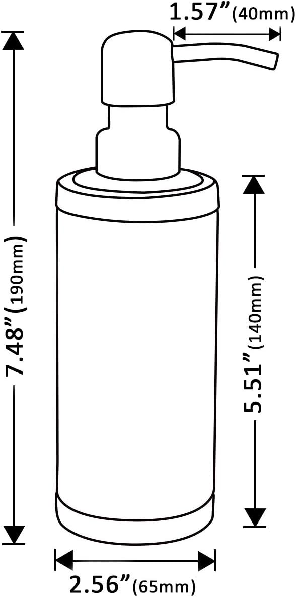 GAPPO Matte Black Soap Dispenser Stainless Steel Metal Pump Hand Lotion Bottle for Bathroom, Bedroom and Kitchen(300ML/10.15Ounce)