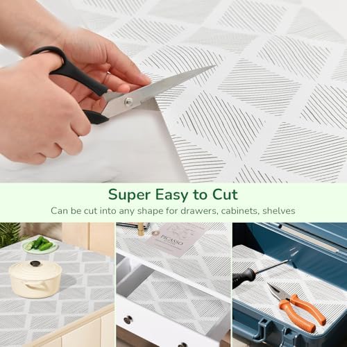 Shelf and Drawer Liner for Kitchen Cabinets Non-Slip Gray 24In x 30FT - Image 5