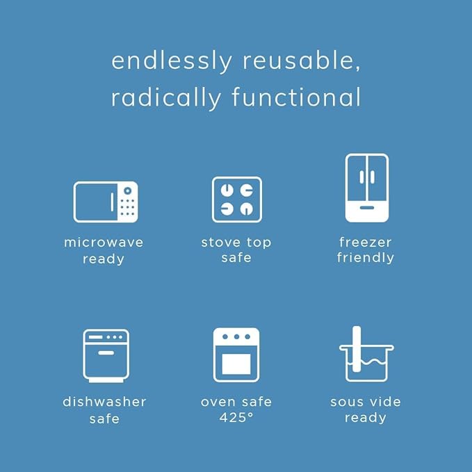 Stasher Silicone Reusable Storage Bag, Bundle 4-Pack Lunch (Clear+Aqua) | Food Meal Prep Storage Container | Lunch, Travel, Makeup, Gym Bag | Freezer, Oven, Microwave, Dishwasher Safe, Leakproof - Image 2