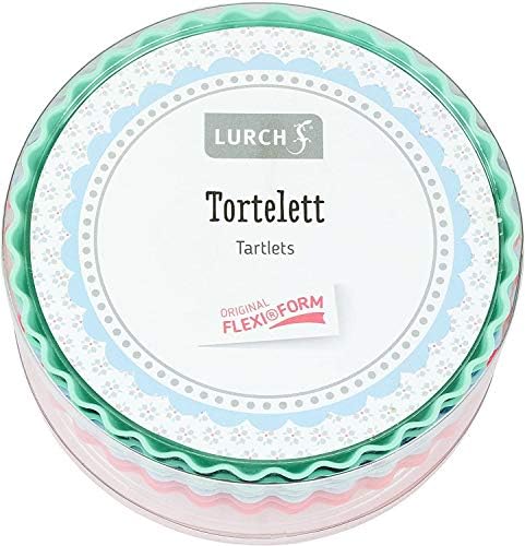 LURCH Germany Flexiform Silicone Mini Round Tartlet Molds - Set of 6 - Pink/Green/Blue - Image 4
