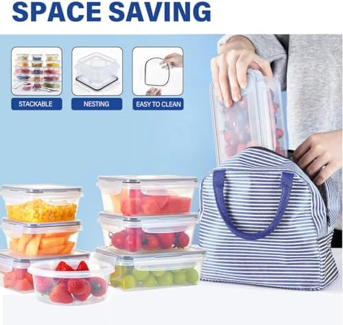 24 Pack Food Storage Container Set with Airtight Lids, Labels & Pen - Image 4