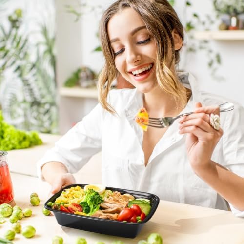 Glotoch Meal Prep Containers with Lids, 28 oz, 200 Pack (400-Piece) | Reusable BPA-Free Takeout Containers, Leakproof and Durable, Microwave, Freezer and Dishwasher Safe, for Meals and Salads - Image 2
