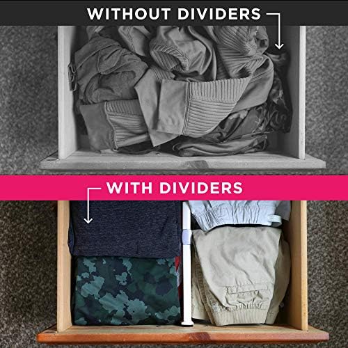4 Adjustable Drawer Dividers, Organize Silverware and Utensils in Home Kitchen, Divider for Clothes in Bedroom Dresser, Designed to Not Snag Underwear and Bra Fabrics, Bathroom Storage Organizers - Image 6