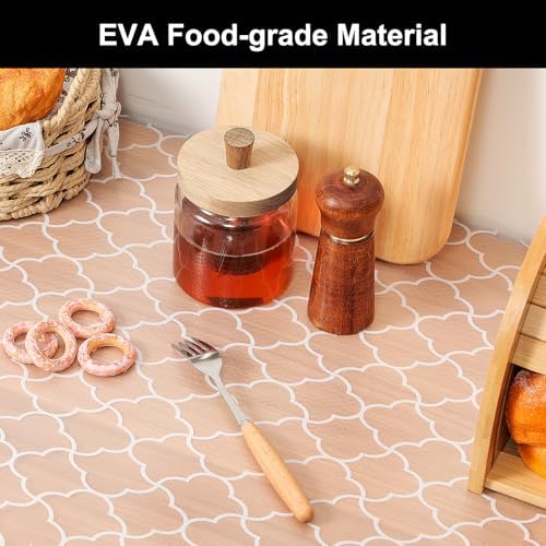 Cooyes Shelf Liner – Premium Non-Adhesive Cabinet & Drawer Liner for Kitchen – Waterproof Shelf Paper with Modern Pattern – Durable EVA Cabinet Mat – Easy to Cut （11.8" W x 240" L） - Image 3