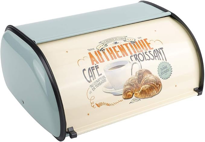 aqxreight Bread Box for Kitchen Storage Large Metal Container Holds Multiple Loaves Compatible with Most Bread Sizes in Blue - Image 8