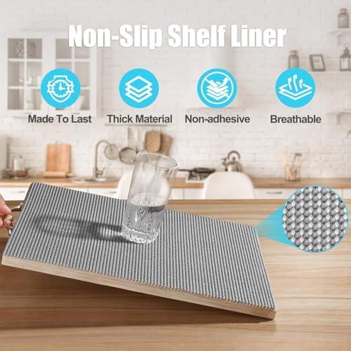 Songrey Non-Slip Shelf Cabinet and Drawer Liner, 12IN x 30FT, Dark Gray - Image 2
