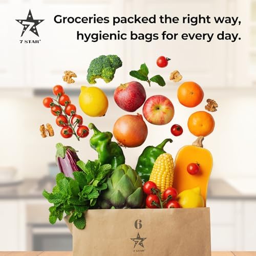 7STAR 6lb Brown Paper Bags, 500 Pack – Virgin Kraft Paper Lunch Bags, Food-Safe & Unbleached | Heavy-Duty, Grease-Resistant Sacks for Sandwiches, Snacks, Bakery, Takeout & Crafts - Image 7