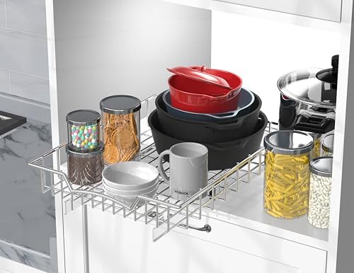 Simple Houseware Under Cabinet Pull Out Sliding Shelf Drawer, 17Dx13W - Image 7