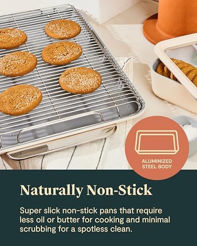 Caraway 18" x 13" Stainless Steel Cooling Rack | For Cooling Baked Goods, Icing, and More, Designed to Fit Into Our Large Baking Sheet - Image 5