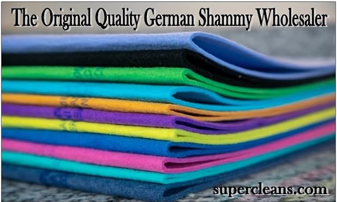 The Original Quality German Shammy Wholesaler since 1983, 10 PK ROYAL BLUE XL 20x28 inch, Authentic 260 Gram Chamois Cloths, Super Absorbent Chamois Towels for car, pet, kitchen, BONUS KITCHEN SHAMMY! - Image 4