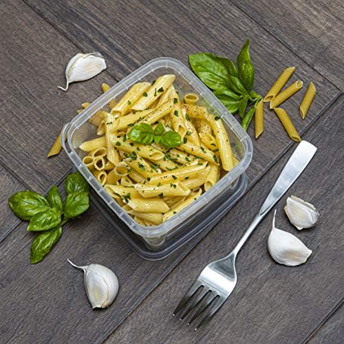 NYHI 16 oz Deli Containers with Lids 20 Pack, Square Clear Plastic Containers with Lids BPA Free, Airtight Soup Containers with Lids for Meal Prep, Take Out & Food Storage - Image 6