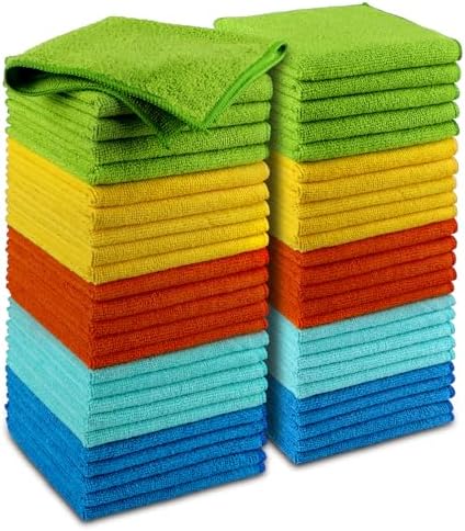 AIDEA Microfiber Cleaning Cloth-50PK, Microfiber Towels for Cars, 12×12" by AIDEAHOME