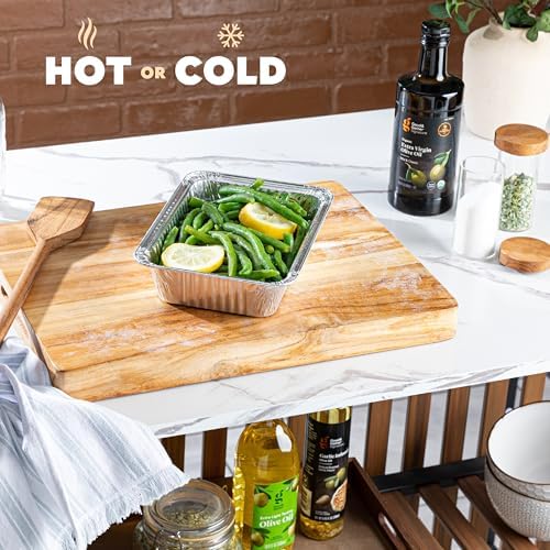 PLASTICPRO 10 Pack Aluminum Pans 6.5'' x 9" Disposable Pans with Covers Heavy Duty 2.25 lb Foil Pans for Baking and Cooking - Image 3
