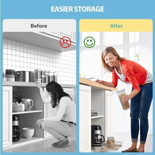 Pull Out Cabinet Organizer,20.8” Slide Out Kitchen Organizers Storage - Image 6