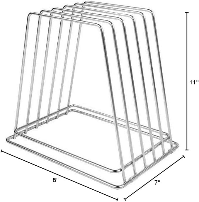 Thirteen Chefs Professional Kitchen Cutting Board Organizer, 1" Slot Stainless Steel Rack Fits Baking Sheets and Pans, NSF Approved for Commercial Restaurants - Image 9