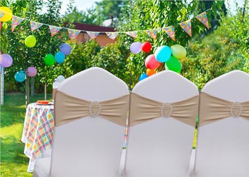 100 Pack Nude Chair Sashes with Buckle Slider for Events Decor, Khaki Chair Sashes for Wedding, Party, Birthday, Meeting, Folding Chairs Decor - Image 6