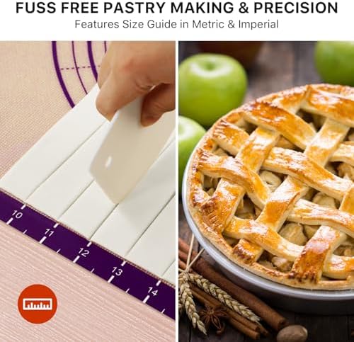 DANIA & DEAN 36"x24" Extra Thick Silicone Baking Mat for Pastry and Bread | Non-Slip & Non-Stick Mat with Measurements, for Pizza, Pie Crust, Dough Rolling, Pasta & Sourdough, Reusable Counter Sheet - Image 7