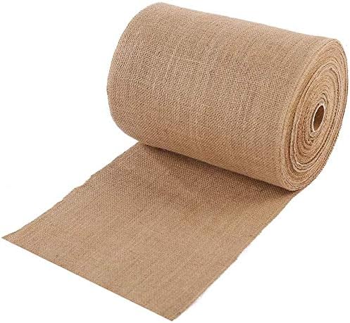 Burlap Table Runner 12 Inch by 50 Yards Natural Jute Hessian Burlap Roll Crafts Fabric Rolls with Sewn Edges for Country Rustic Party Wedding Decorations Farmhouse Kitchen Decor(12" x50Yard) - Image 2