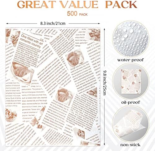 Spakon 1000 Pcs 3 Lb Paper Food Boats Set Disposable Serving Food Trays and Grease Proof Deli Liner, Heavy Duty Coated Paperboard for Snack Nacho, Taco, Hot Dog BBQ Party Picnic(Classical Newspapers) - Image 3