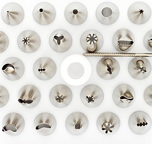 Restaurantware Cake Decorating Tips Set 28-Piece Set of Stainless Steel Icing Nozzles, Durable Pastry Bag Tools, Rust-Resistant Dessert Decoration Kit, Silver - Image 5