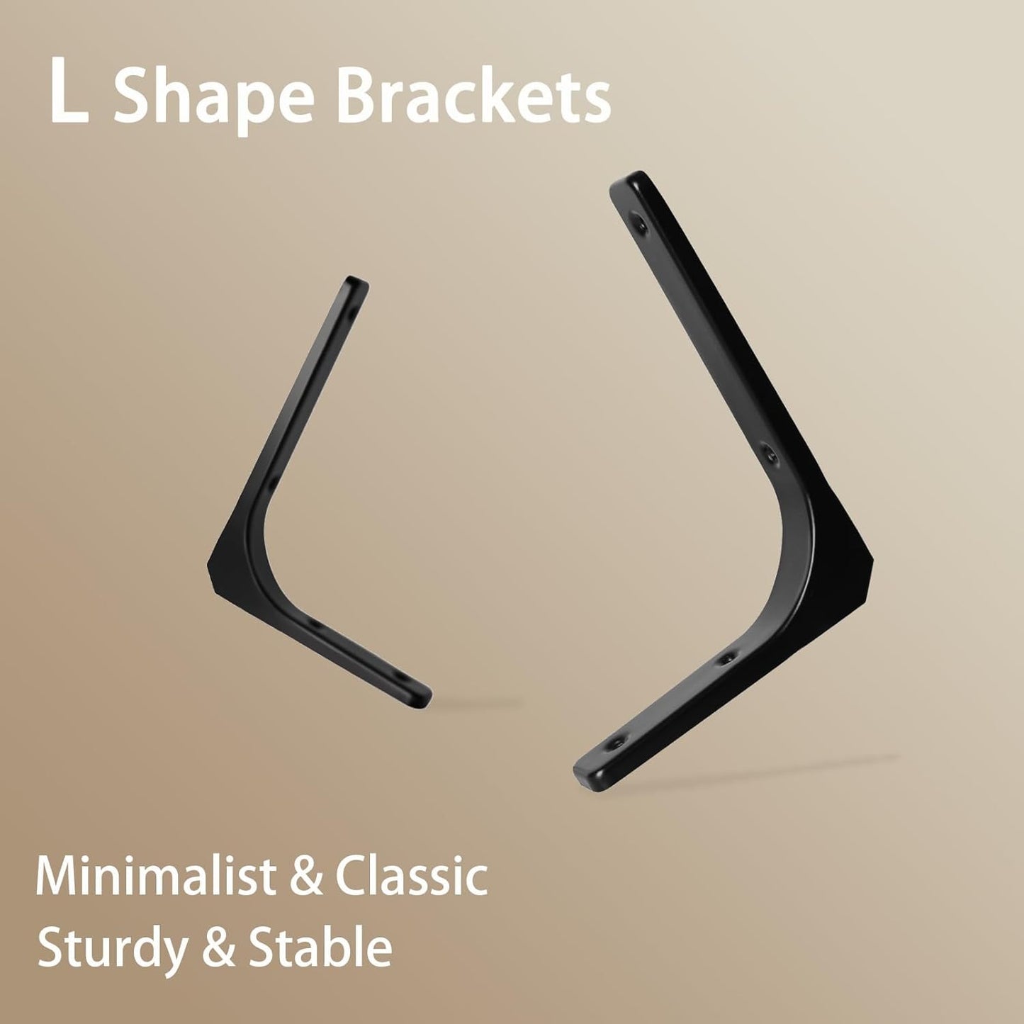 DINZI LVJ Long Wall Shelves, 31.5 Inch Wall Mounted Shelves Set of 2, Easy-to-Install, Floating Storage Ledges with Sturdy Metal Brackets for Living Room, Bathroom, Bedroom, Kitchen, Natural