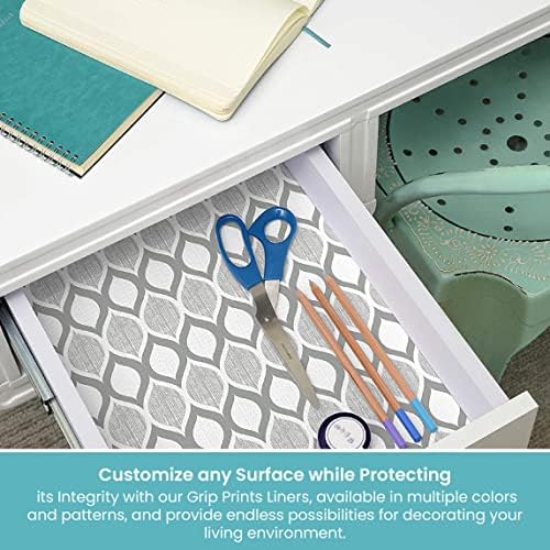Con-Tact Brand Grip Prints Shelf Liner - Versatile 18" x 4' Durable Non-Adhesive Non-Slip Drawer and Cabinet Liner in Elegant Savoy Stone - Pack of 1 Roll - Image 5