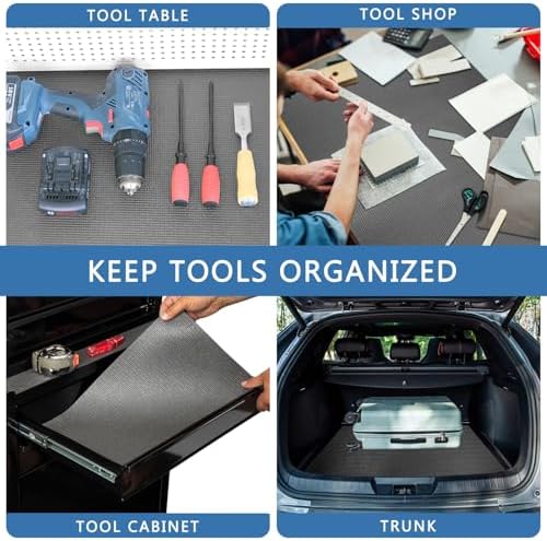 Foam Toolbox Liner Drawer Liner, Non-Slip Shelf Liners 24" W x 288" L Gray - Image 5