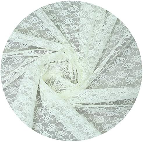 VDS Pack of 20 Floral Lace Table Runners Centerpiece Cloth Linen for Wedding Bithday Graduation Engagement Ceremony Events Party Banquets Table Decoration (12x108 inch) (Ivory) - Image 3