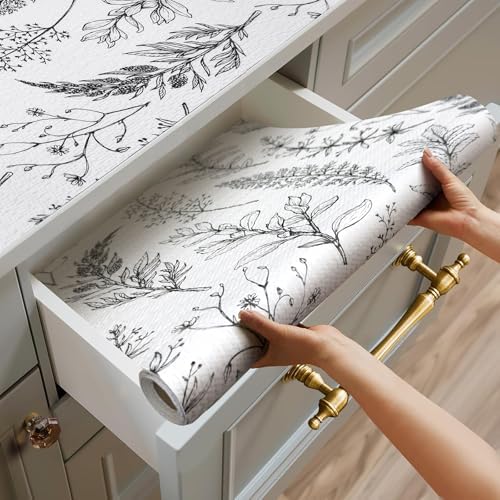 Quttisay Shelf Liner Non Adhesive Kitchen Drawer Liner 17.3in x 16.4ft by Quttisay
