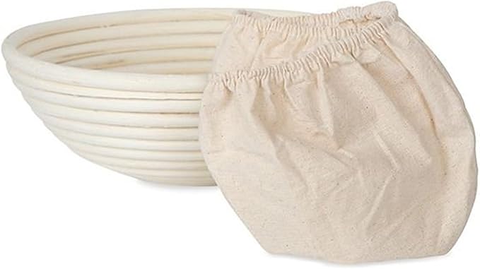 7" Round Banneton Proofing Basket with Cloth Liner – Premium Artisan Rattan Bread Proofing Basket for Sourdough, Boules, Artisan Bread Baking, Brotform Dough Rising by The Lucky Clover Trading - Image 7