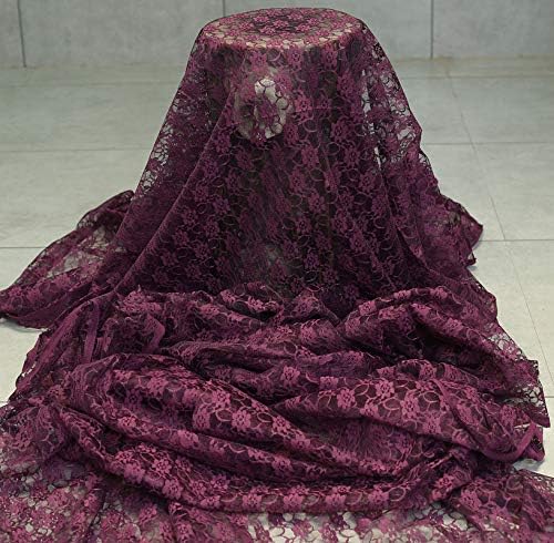 VDS Pack of 12 Floral Lace Table Runners Centerpiece Cloth Linen for Wedding Bithday Graduation Engagement Ceremony Events Party Banquets Table Decoration (12x108 inch) (Eggplant) - Image 5