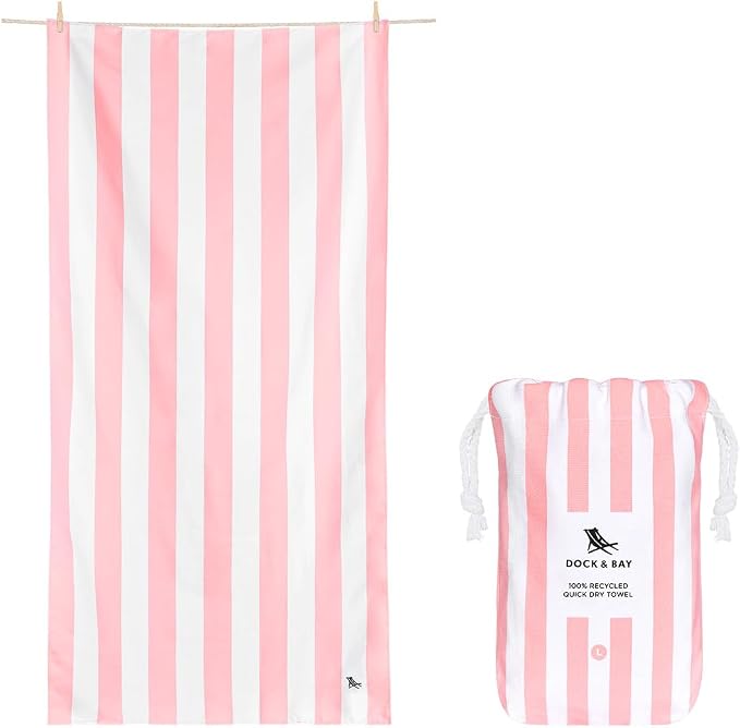 Dock & Bay Beach Towel - Quick Dry, Sand Free - Compact, Lightweight - 100% Recycled - Includes Bag - Set of 4 - Cabana Classics, Large (160x90cm, 63x35) - Image 4