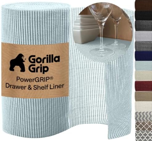 GORILLA GRIP powerGRIP Drawer Shelf and Cabinet Liner, 12" x10', Spa Blue by Unknown