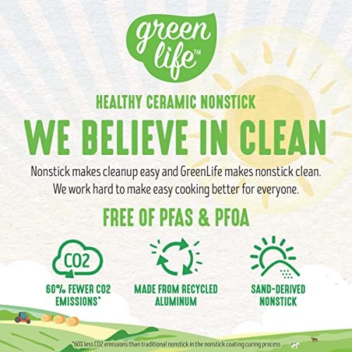 GreenLife Artisan Healthy Ceramic Nonstick, 1QT and 2QT Saucepan Pot Set with Lids, Stainless Steel Handle, Induction, PFAS-Free, Dishwasher Safe, Oven Safe, Pink - Image 3