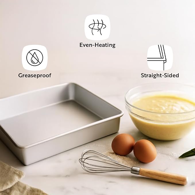 Restaurantware Square Cake Pan 12 Count 8 x 8 x 2 Inches Durable Aluminum Baking Dish Non-Stick Brownie Pan Even-Heating Silver - Image 4