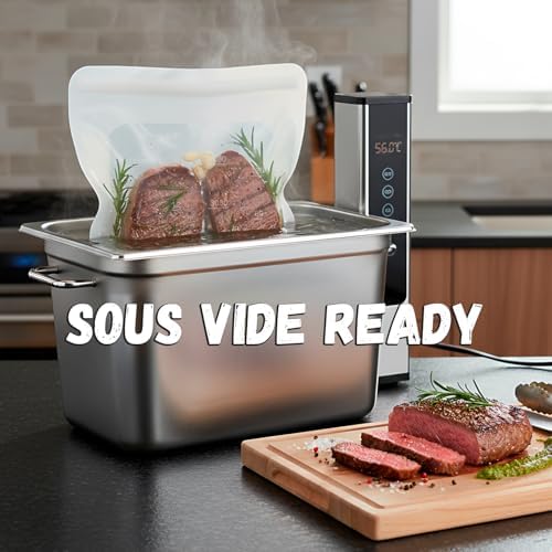 Reusable Premium Silicone Food Storage Gallon Bag 135oz,XXL - 2 PCS Food Storage Bag,Freezer Container,Sous Vide,Kitchen Organization,And Meal Prep Bags Microwave,Dishwasher,Oven Safe, BPA Free - Image 7