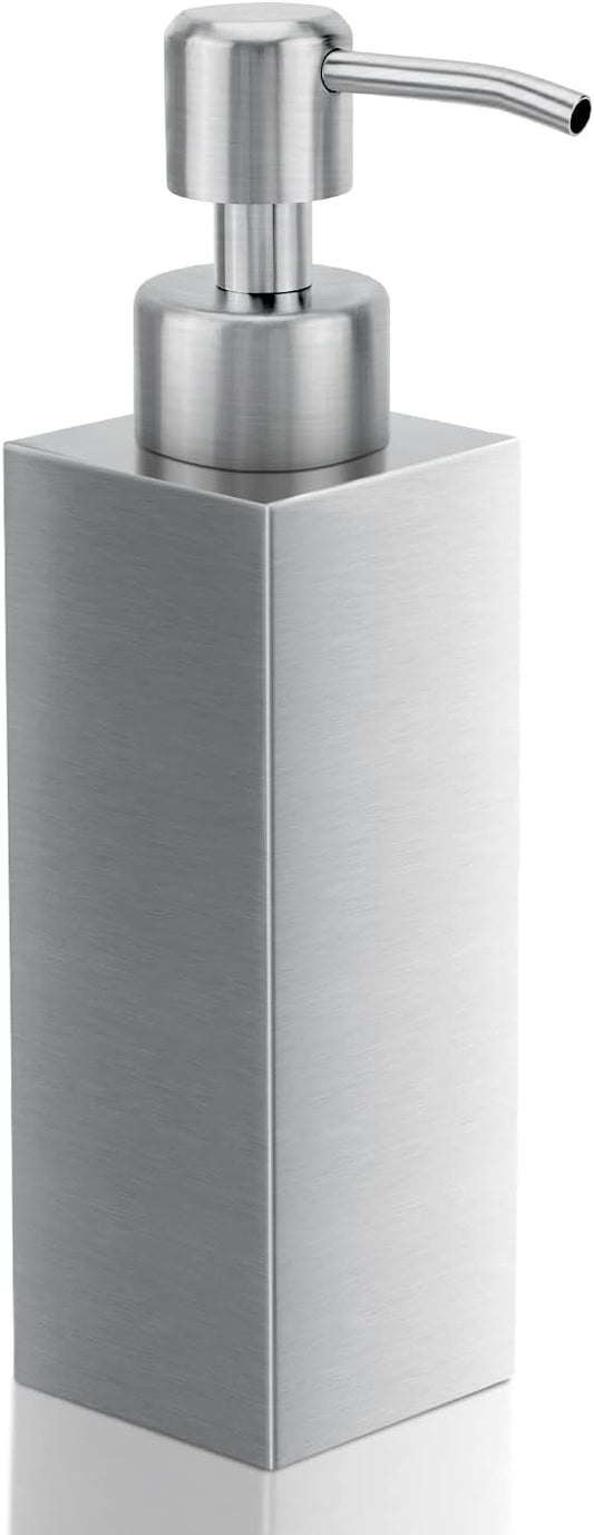 Soap Dispenser with Rust Proof Stainless Steel Pump Refillable for Bathroom and Kitchen Soap Dispenser for Essential Oils, Liquid, Lotions (8.5OZ / 250ML)