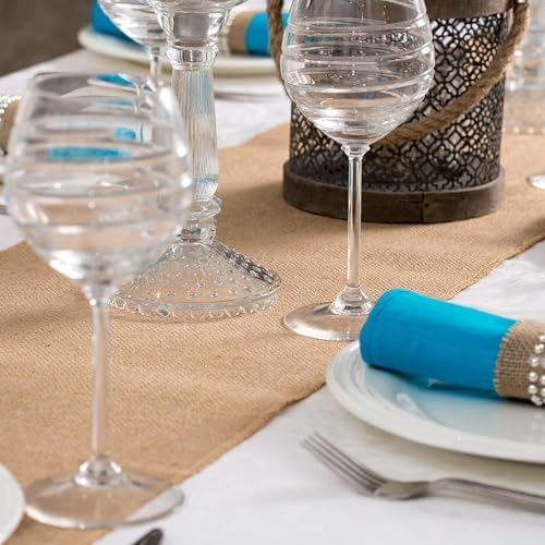 2 Pack Natural Burlap Table Runners (12 x 108 Inch) | Rustic Jute Table Runners for Wedding, Farmhouse, Thanksgiving, Coffee Table Decor Cover, Fall Décor & Parties - Image 6
