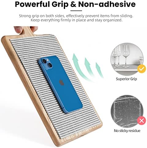 BAGAIL Non-Adhesive Shelf Liner, Thick Strong Grip Drawer Liners for Kitchen Cabinets, Heavy-Duty Easy Cut Cabinet Liners for Shelves, Pantry, Bathroom Cupboards - 17.5" x 10FT, LightGrey - Image 3