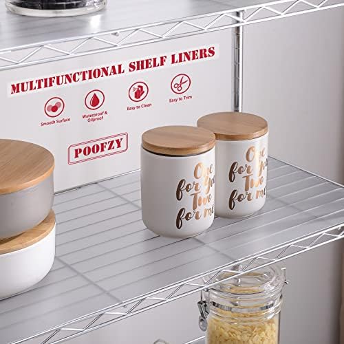 Poofzy Wire Shelf Liner 14" x 36", Set of 5 Clear - Image 6