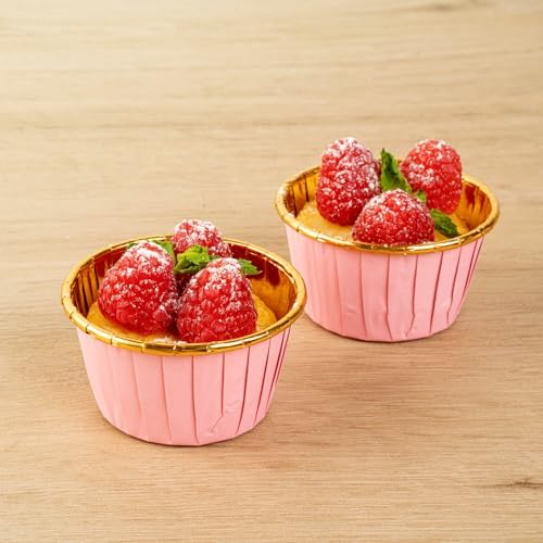 Restaurantware Cupcake Liners 50 Pack of 3.5 oz Foil Paper Baking Cups Oven-Safe Muffin Liners Disposable Greaseproof Ramekins Heavy-Duty for Appetizers and Cheesecakes - Image 3