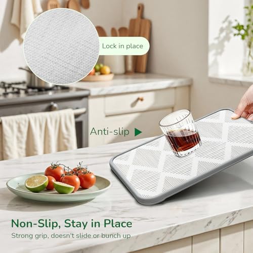 Shelf and Drawer Liner for Kitchen Cabinets Gray Non-Adhesive Non-Slip - Image 2