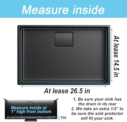 Sink Protector for Kitchen Sink,Large Sink Rack,26"X 14",Stainless Steel Sink Grid for Bottom of Sink,Metal Sink Grate with Rear Drain,1 pack - Image 4